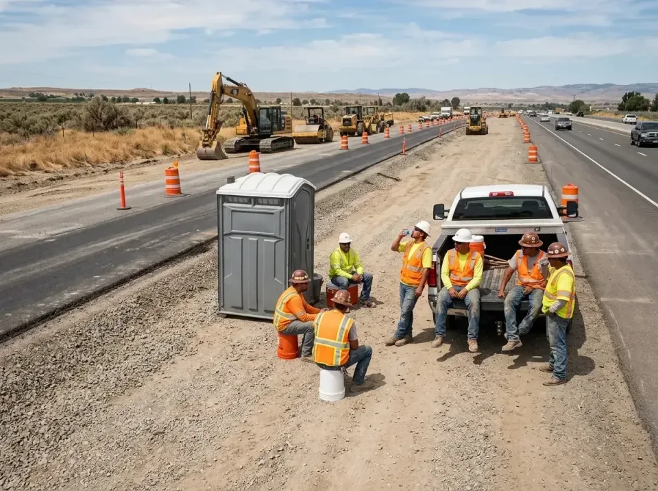 highway-road-construction-crew-007 — frequently asked questions, Porta Potty and Restroom Rentals in Heyburn, ID
